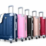 3-in-1 luxury fiber travel bag set with suitcase, briefcase and travel bag